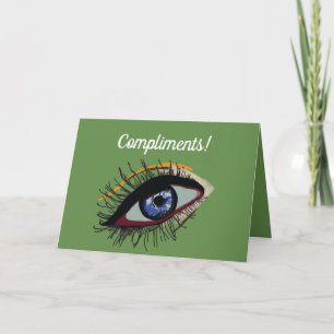 Eye Drawing Text Greeting card