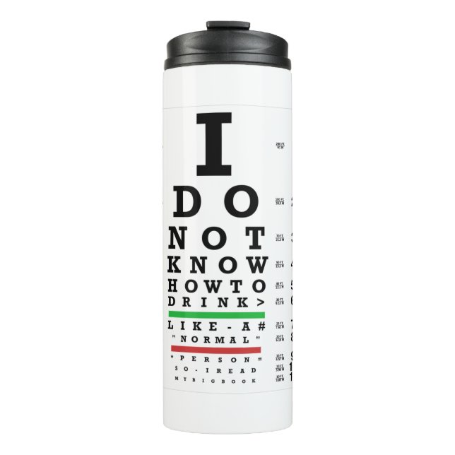 Eye Exam  - Sober Gifts Men Women Thermal Tumbler (Front)
