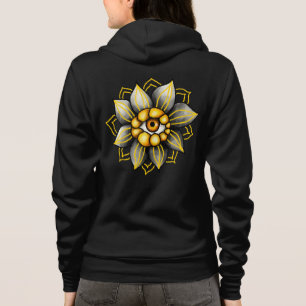 Eye Flower in Black and Yellow - Fun Halloween Hoodie