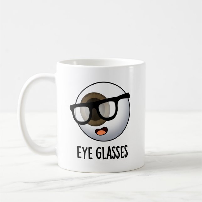 Eye Glasses Funny Eyeball Puns  Coffee Mug (Left)