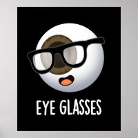 Eye Glasses Funny Eyeball Puns Dark BG
