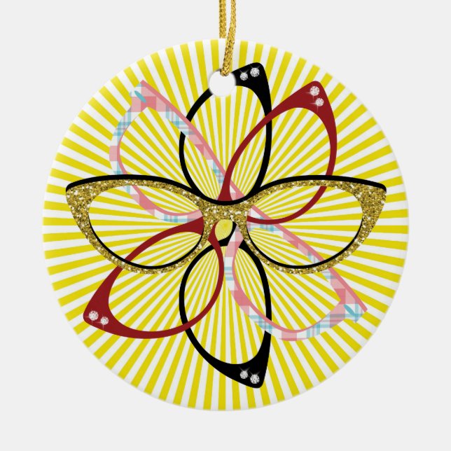 Eye Glasses - SRF Ceramic Tree Decoration (Front)