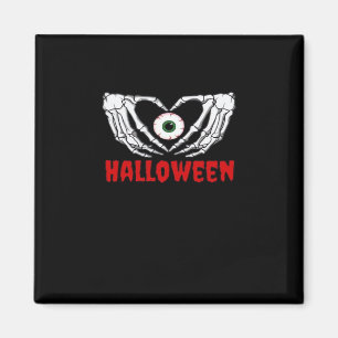 Eye Halloween - Skeleton Hands Heart Magnet