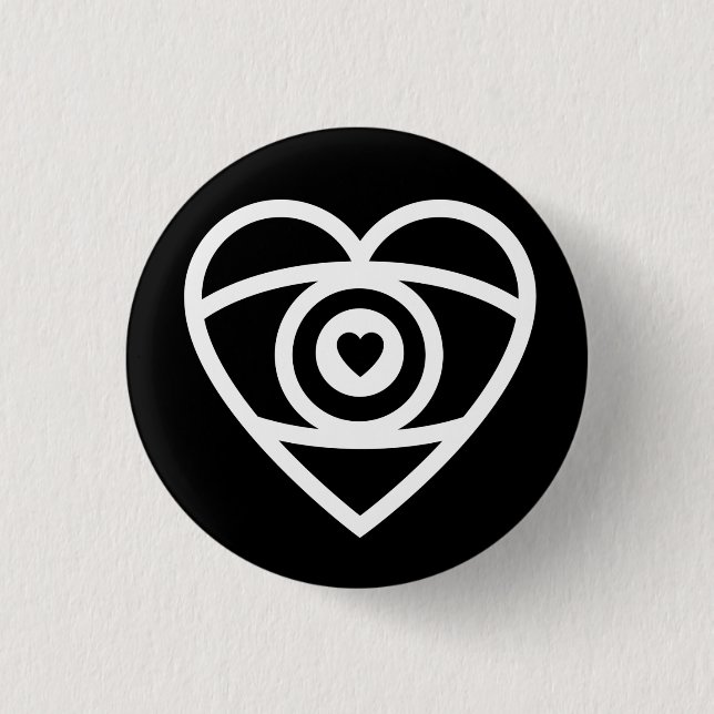 Eye Heart 3 Cm Round Badge (Front)