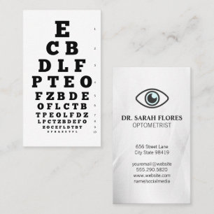 Eye Icon   Vision Chart Background Business Card