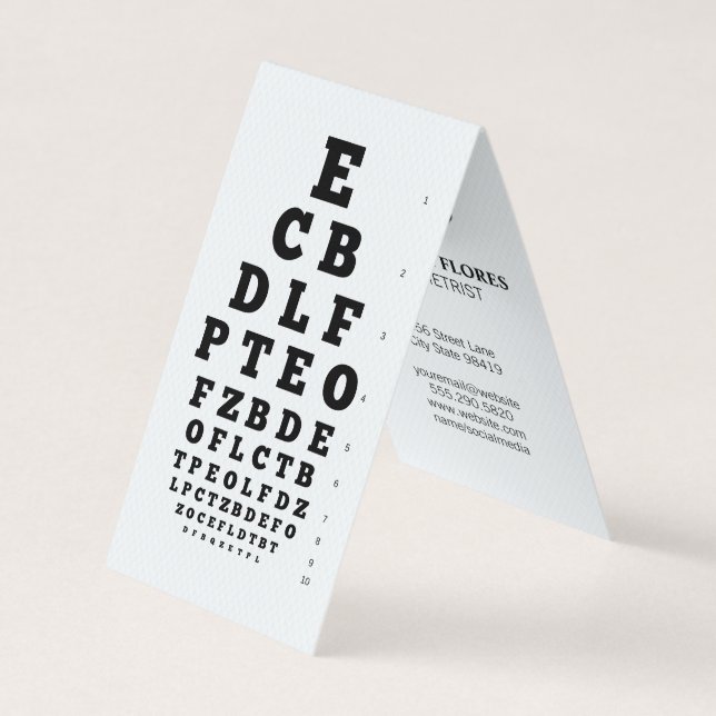 Eye Icon | Vision Chart Business Card (Front)