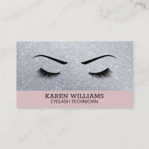 Eye Lash Glitter Beauty Technician Business Card