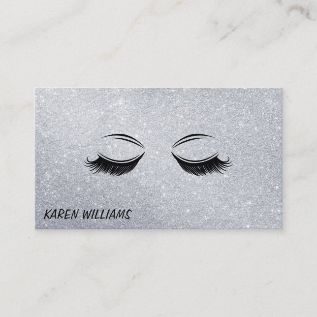 Eye Lash Glitter Business Card (Front)