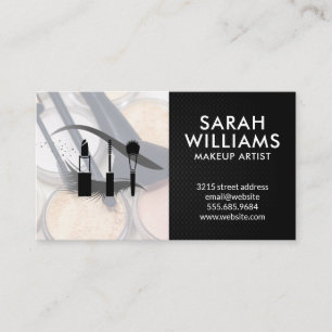 Eye Lash   Makeup Brushes and Palette Business Card