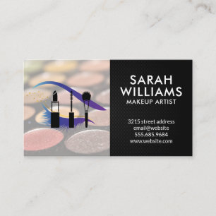 Eye Lash   Makeup Brushes and Palette Business Card