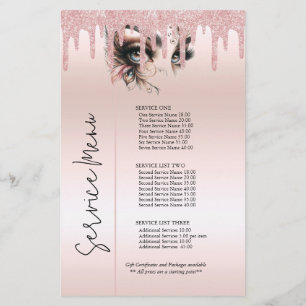 Eye Lashes Blush Pink Dripping Glitter Price List