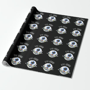 Eye-loha Funny Eye Pun Dark BG Wrapping Paper