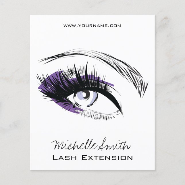 Eye long eyelashes Lash extension icon Flyer (Front)