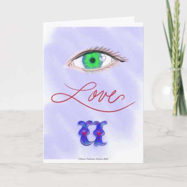 Eye Love U Valentine's Day Card (Front)