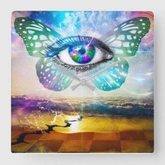 Eye Mind Square Wall Clock