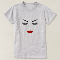 Eye Mole Beauty Face Lashes & Red Lips Makeup