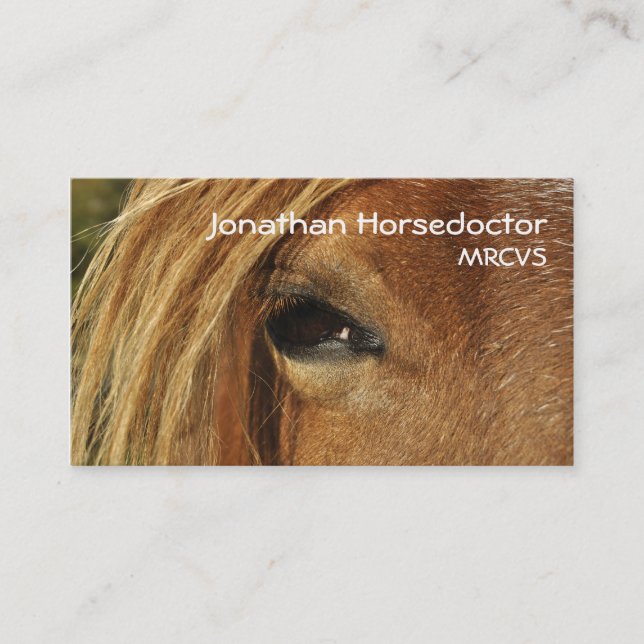 Eye of a horse business card