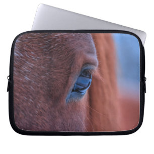 Eye of Chestnut Horse Equine Photo Laptop Sleeve