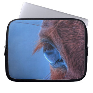 Eye of Chestnut Horse Equine Photo Laptop Sleeve