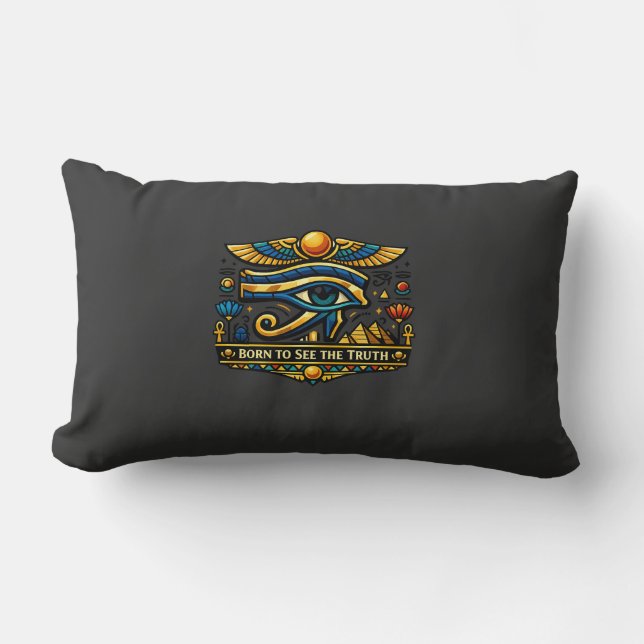 Eye of Horus Ancient Egypt Throw Pillow (Front)
