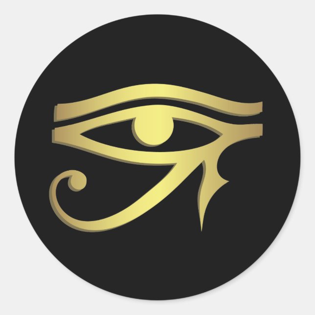 Eye of horus classic round sticker (Front)