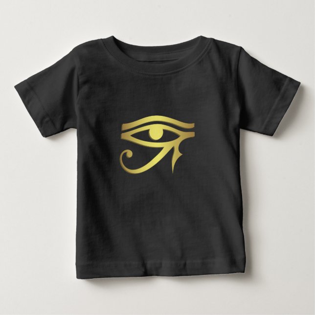 Eye of horus Egyptian symbol black baby shirt (Front)