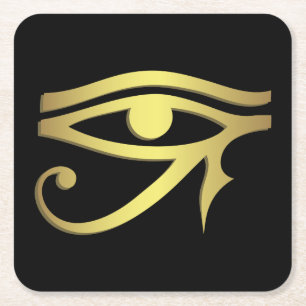 Eye of horus Egyptian symbol Square Paper Coaster