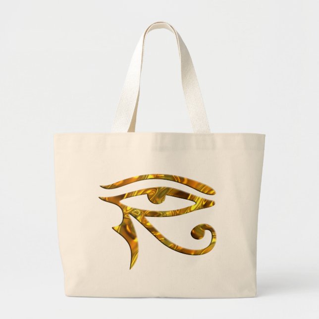 Eye Of Horus - GOLD Large Tote Bag (Front)