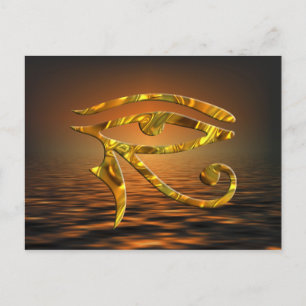 Eye Of Horus - GOLD Postcard