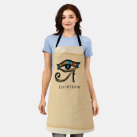 Eye Of Horus on papyrus, Egyptian hieroglyphs