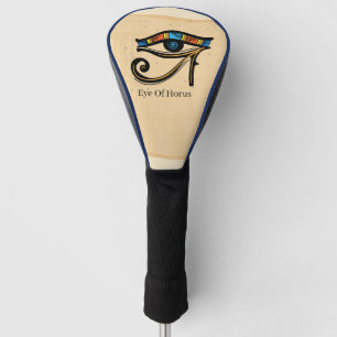 Eye Of Horus on papyrus, Egyptian hieroglyphs Golf Head Cover