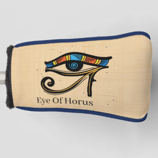 Eye Of Horus on papyrus, Egyptian hieroglyphs Golf Head Cover