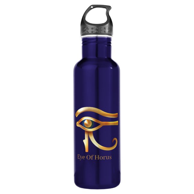 Eye Of Horus on papyrus, Egyptian hieroglyphs Stai 710 Ml Water Bottle (Front)