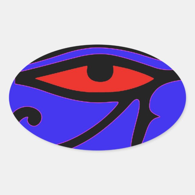 Eye of Horus Oval Sticker (Front)