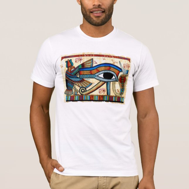 "Eye of Horus"  Wadjet White T-Shirt (Front)