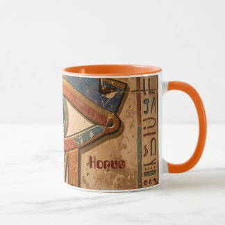 Eye of Horus with Hieroglyphs Custom Spiritual Mug