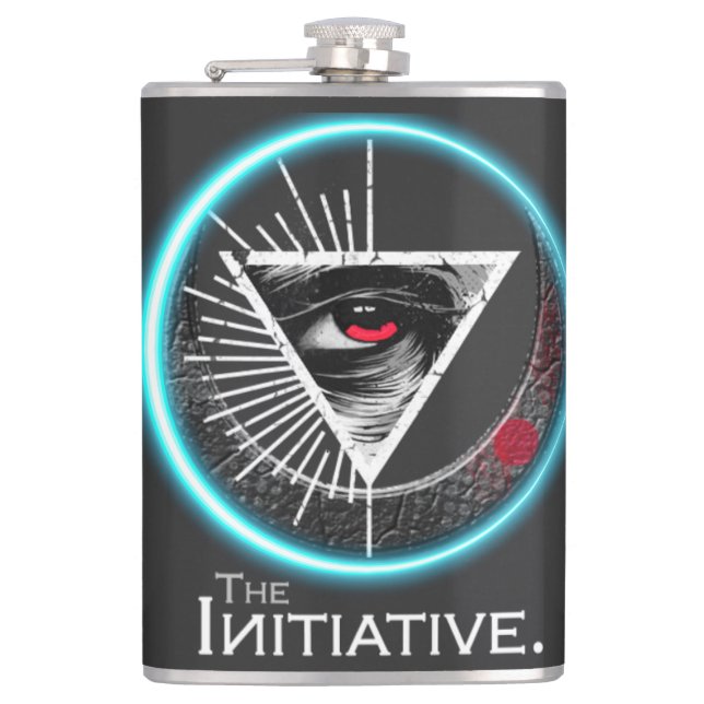 Eye of Initiative Vinyl Wrapped Flask (Front)