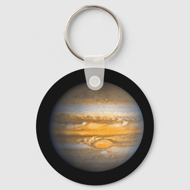 Eye of Jupiter Planet from Outer Space Key Ring (Front)