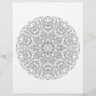 Eye of Newt Halloween Witch Mandala Colouring Page