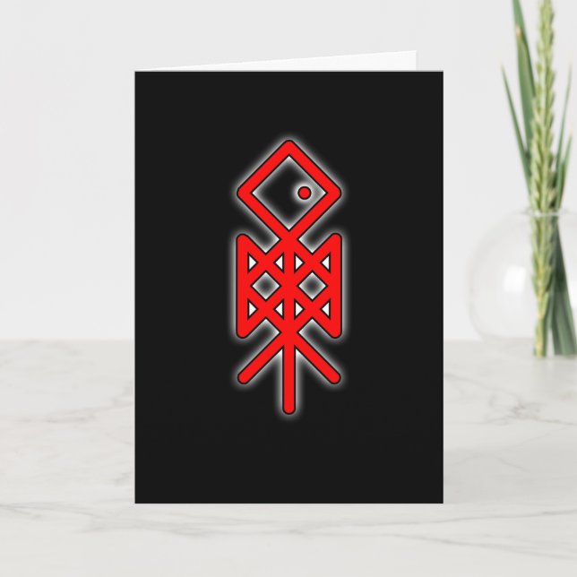 Eye of Odin Viking Bindrune Greeting Card (Front)