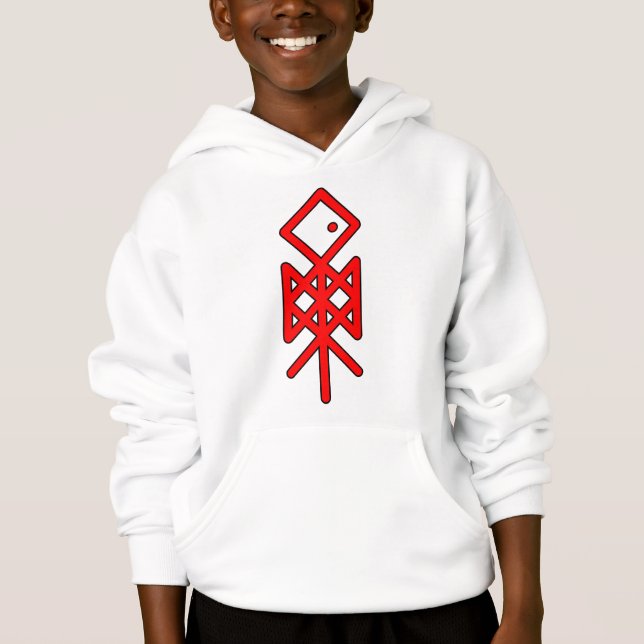 Eye of Odin Viking Bindrune Kid's Pullover Hoodie (Front)