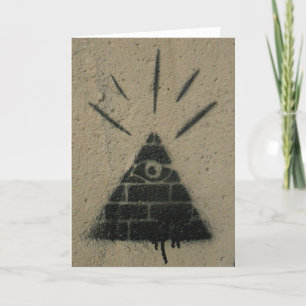 "Eye of Providence Graffiti" Congratulatory Card