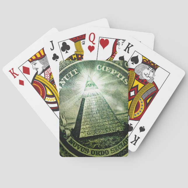 "Eye of Providence" Money Pyramid Playing Cards (Back)