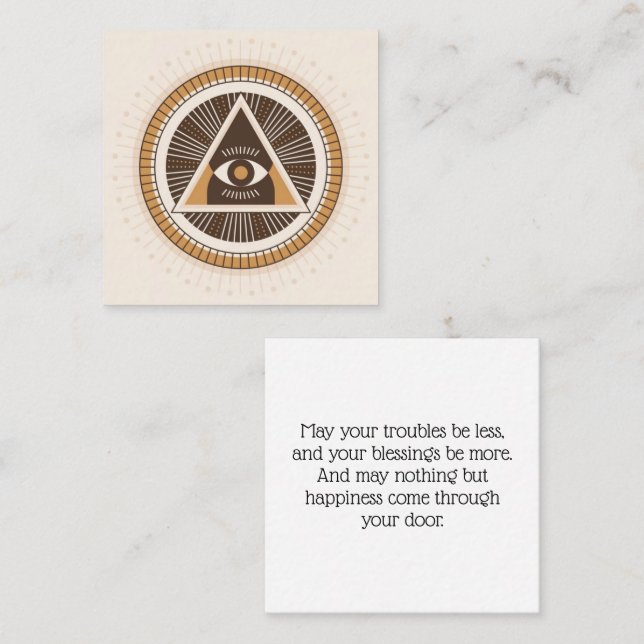 Eye Of Providence Protection Pass Along Cards (Front/Back)