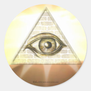 Eye of Providence Sunburst Classic Round Sticker