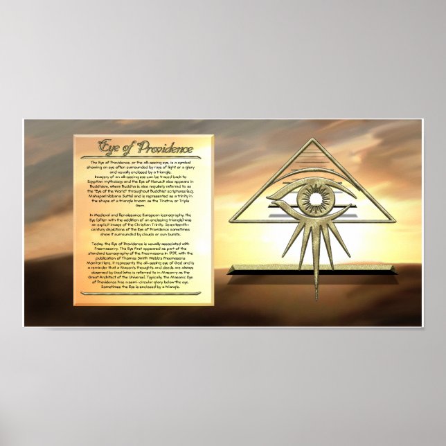 Eye of Providence Sunburst Information Poster (Front)