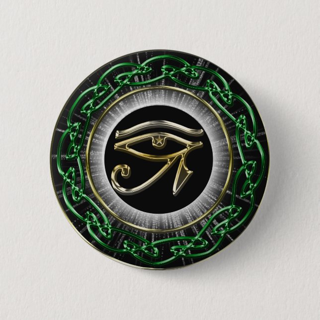 Eye Of Ra 6 Cm Round Badge (Front)