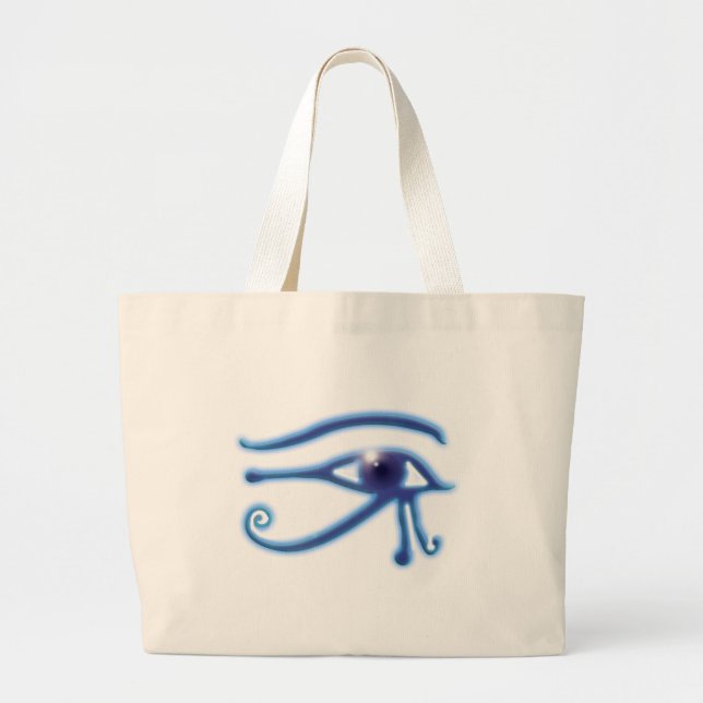 Eye of Ra Ancient Egyptian Wadjet Symbol Large Tote Bag (Front)