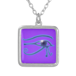 Eye of Ra Ancient Egyptian Wadjet Symbol Silver Plated Necklace