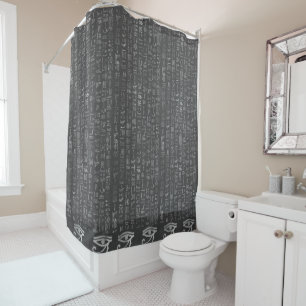 Eye of Ra Egyptian Hieroglyphs Chic Shower Curtain